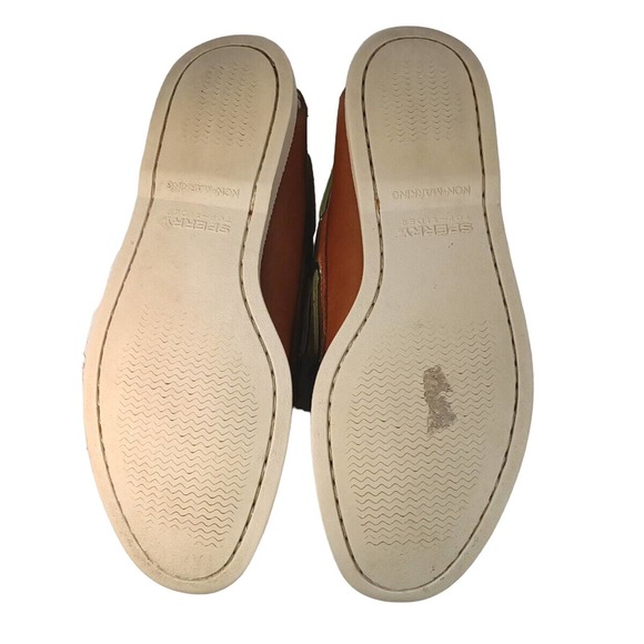 Sperry Men's Top Sider Boat Shoes Preowned Great Condition Tan Leather 10M - Picture 5 of 11